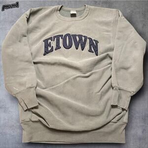 Vintage Champion Reverse Weave Sweatshirt Mens 2XL Green ETOWN Elizabethtown 90s